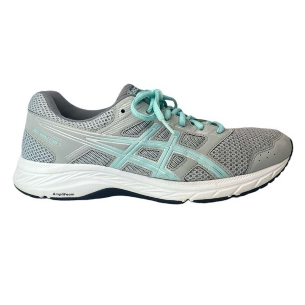 ASICS Women’s Amplifoam Gel Contend Light Blue and Gray Running Shoes  Size 11